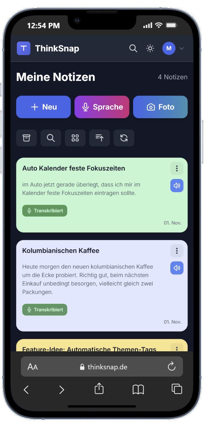 ThinkSnap Vorlesen-Funktion